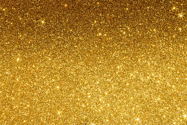 Gold Glitter Background Gold Glitter Background with Star. glitter stock pictures, royalty-free photos & images