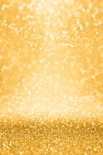 Gold Glitter Sparkle Background for Wedding Anniversary, Birthday or Christmas stock photo