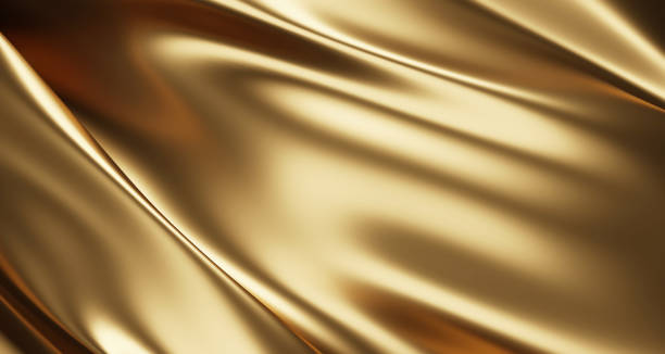 Gold luxury fabric background 3d render Gold luxury fabric background 3d render silk stock pictures, royalty-free photos & images