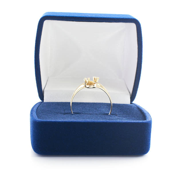Gold ring in box Gold ring in box wedding ring box stock pictures, royalty-free photos & images