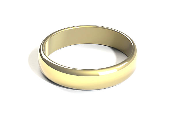 Gold Ring, Jewelry, White Background stock photo