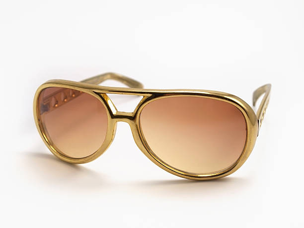 gold sunglasses - elvis presley stok fotoğraflar ve resimler