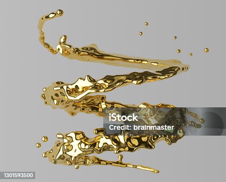 istock Gold swirl splash 1301593500