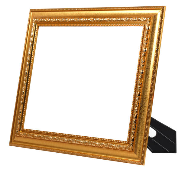 Gold Vintage Frame ISOLATED on White Background. Gold Vintage Frame ISOLATED on White Background. mirror object photos stock pictures, royalty-free photos & images