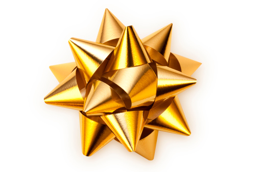 Golden bow. Photo with clipping path. Similar photographs from my portfolio: