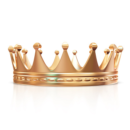 Golden Crown Isolated On White Background Stock Photo - Download Image ...