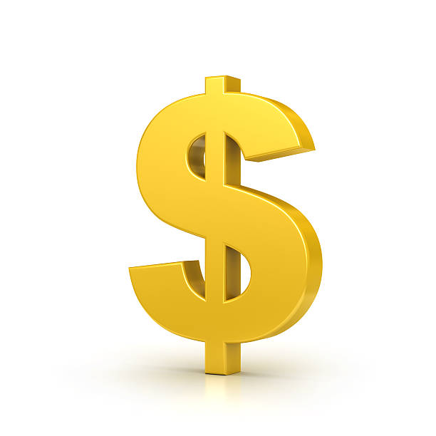 Golden Dollar Sign Golden Dollar Sign dollar sign stock pictures, royalty-free photos & images