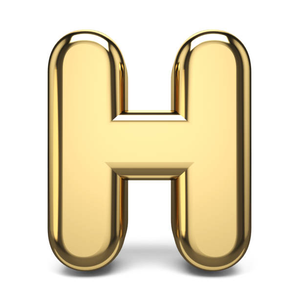 Best Gold Color 3d Letter H Stock Photos, Pictures & Royalty-Free ...