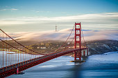 istock Golden Gate bridge with clouds over San Francisco, California. USA 1342281568
