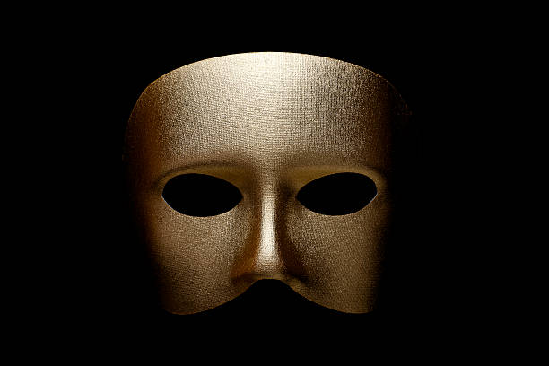 máscara de ouro - carnival mask imagens e fotografias de stock