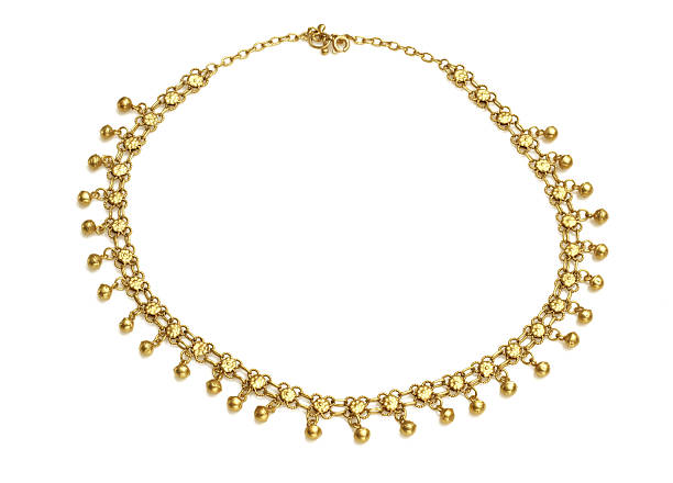 Golden Oriental Necklace stock photo