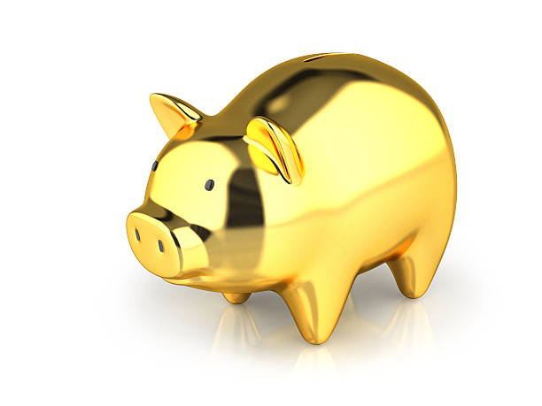 Golden Piggy Bank stock photo
