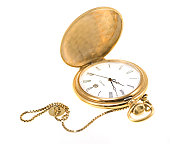 istock golden pocket watch isolated on white 157618978