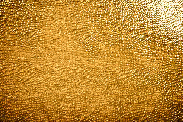 Golden reptile skin texture stock photo