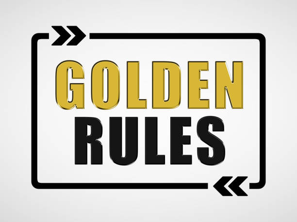 Golden Rules - business concept stock photo