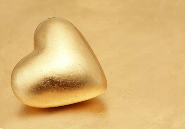 Golden Valentine stock photo