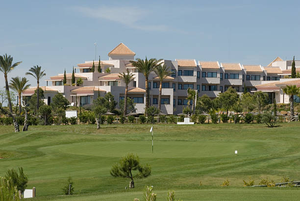 Golf hotel complex in Spain stock photo