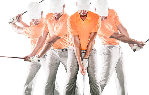 Golf Swing Sequence stock photo