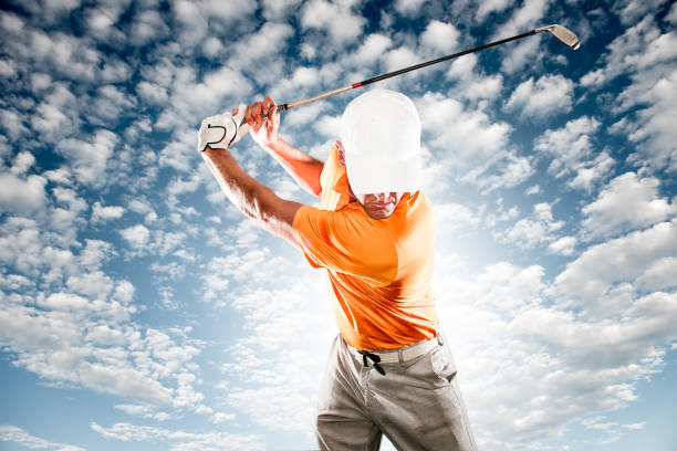 Golfer stock photo