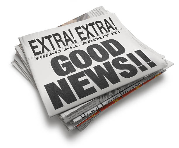 Good News A newspaper with the headline "Good News". good news stock pictures, royalty-free photos & images