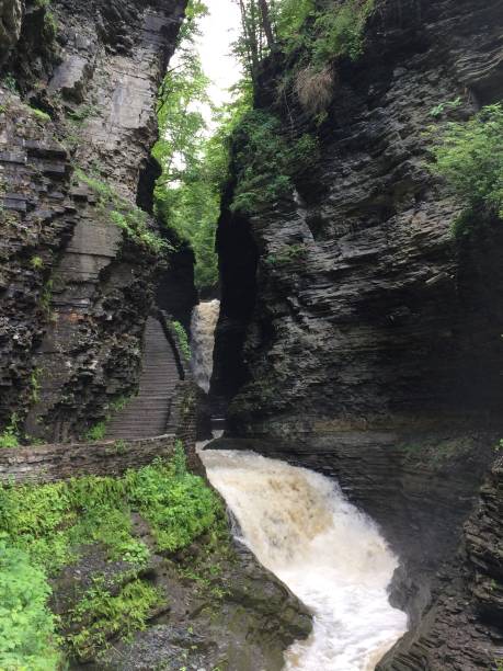 Gorge Trail, Watkins Glen State Park, NY stock photo