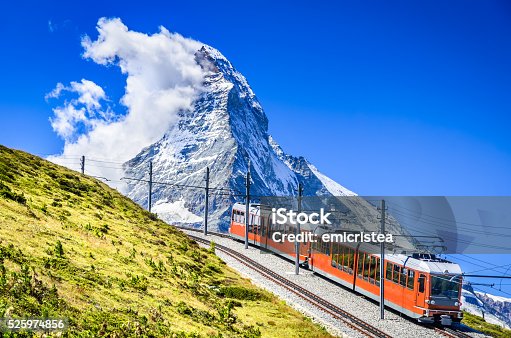 istock Gornergrat train and Matterhorn. Switzerland 525974856