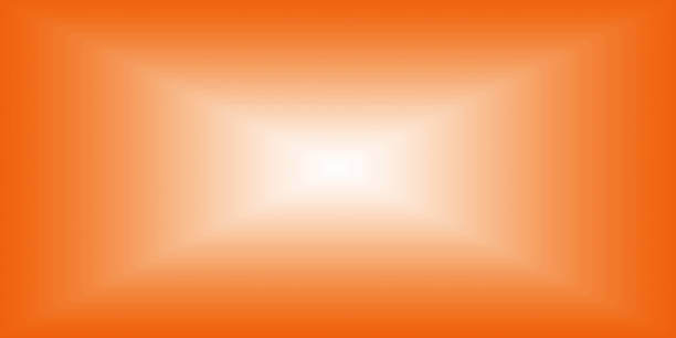 gradient orange abstract backdrop with symmetrical beams - spot light orange imagens e fotografias de stock
