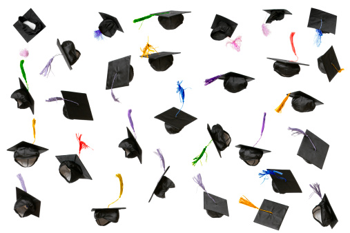 Graduation Caps Stock Photo - Download Image Now - iStock