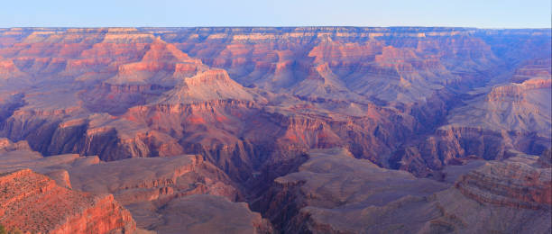 Grand Canyon - Arizona Panoramic view of the Grand Canyon at twilight (Arizona). south rim stock pictures, royalty-free photos & images