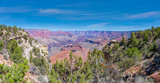 Grand Canyon from Shoshone Point Shoshone Point can be accessed via an unmarked trail and is one of the rare places you can experience solitude at Grand Canyon National Park in Arizona, USA. jeff goulden stock pictures, royalty-free photos & images