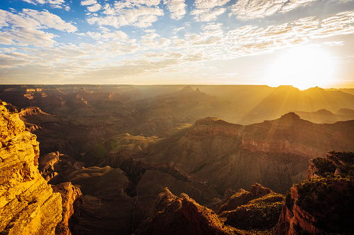 Grand Canyon panorama at sunset