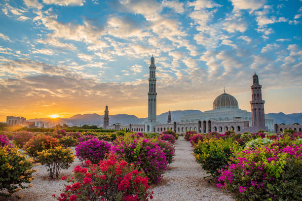 Grand mosue muscat Grand mosque at muscat oman stock pictures, royalty-free photos & images
