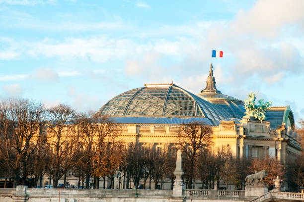 Grand Palais famous architecture in Paris stock photo