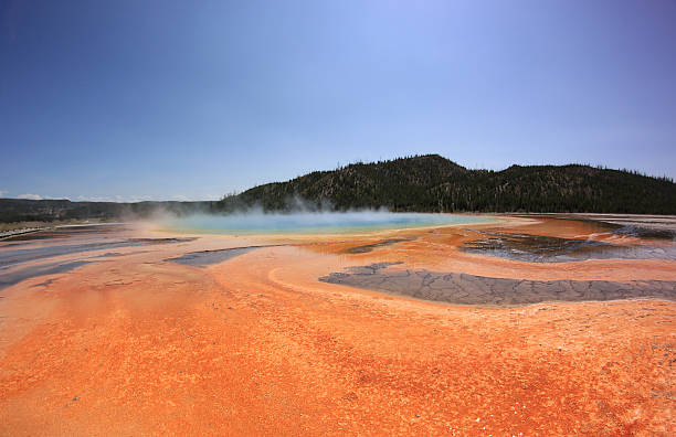 Grand Prismatic Spring in Yellowstone National Park, USA stock photo