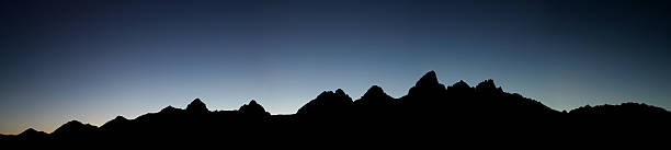 Grand Teton Silhouette stock photo