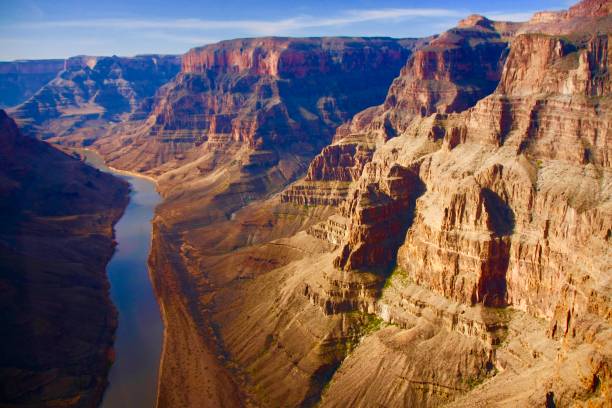 A Grand View Grand Canyon taken from Helicopter grand canyon stock pictures, royalty-free photos & images