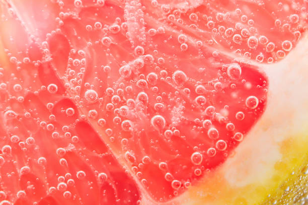 grapefruit closeup of a fresh orange stock photo