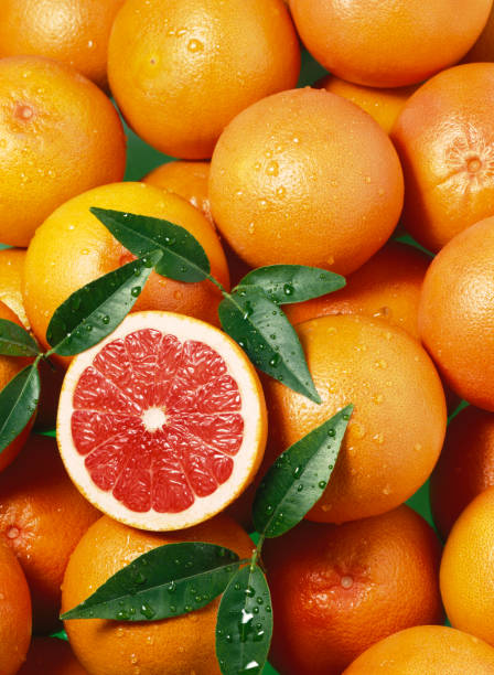 Grapefruit red  wallpaper stock photo
