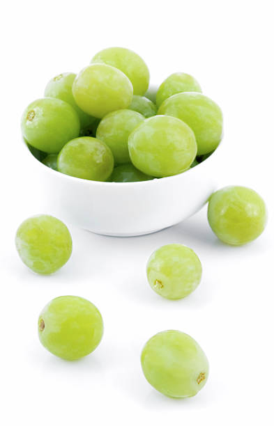 Grapes and White Bowl Two stock photo