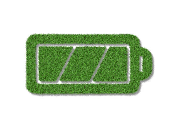 Grass Battery Symbol  batteries stock pictures, royalty-free photos & images