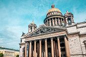 Grassland Near St. Isaac's Cathedral in Saint Petersburg, Russia