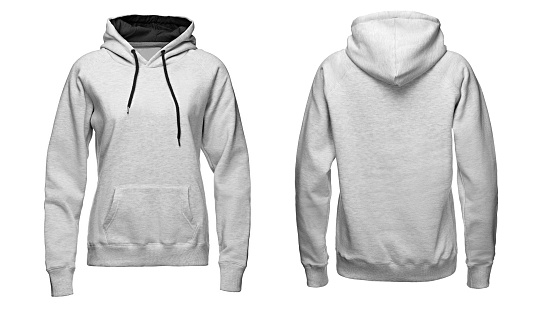 Download Gray Hoodie Sweatshirt Mockup Isolated On White Background ...