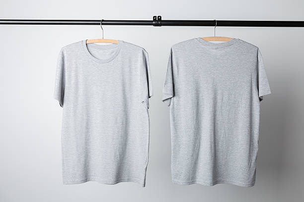 Best Blank Grey T Shirt Front Hanger Design Mockup Clipping Path Stock ...