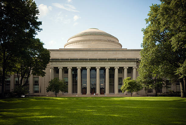 Great Dome overlooking Killian Court at Massachusetts Institute of Technology stock photo