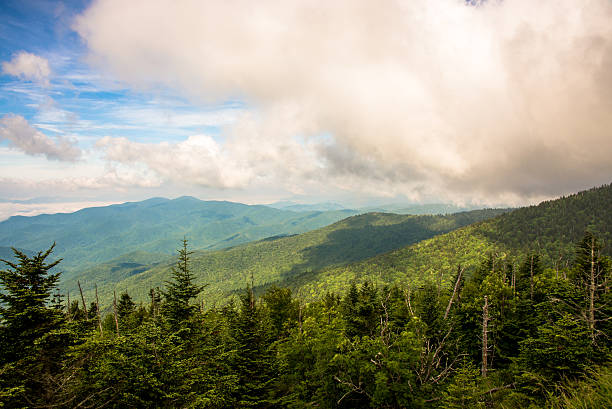 Great landscape at Great Smoky Mountain stock photo