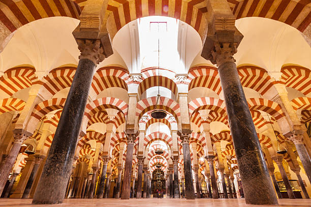 Great Mosque of CÃ³rdoba Interior of The Cathedral and former Great Mosque of Cordoba. cordoba spain stock pictures, royalty-free photos & images