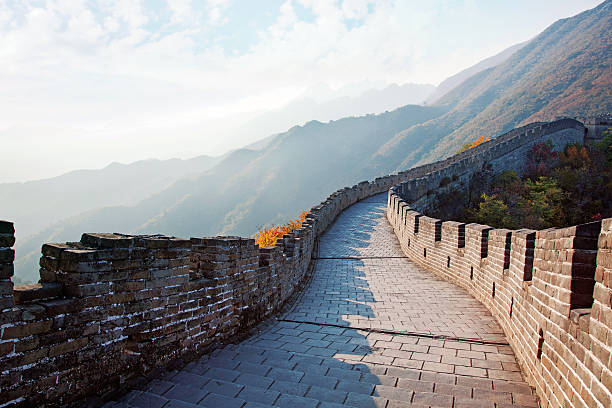 great wall in china great wall in china - outdoors shoot badaling great wall stock pictures, royalty-free photos & images