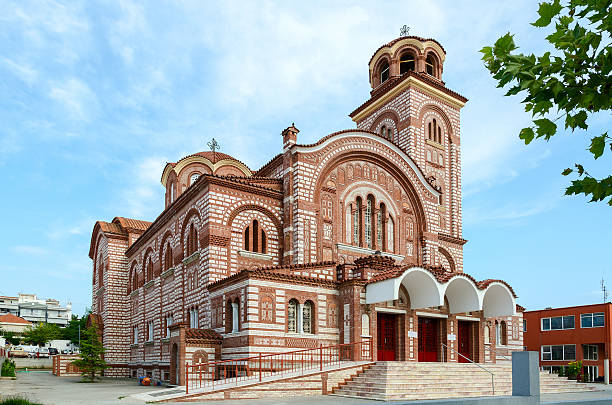 Greece, Nea Kallikratia. Church of St. Paraskeva stock photo