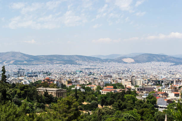 Greek Skyline stock photo