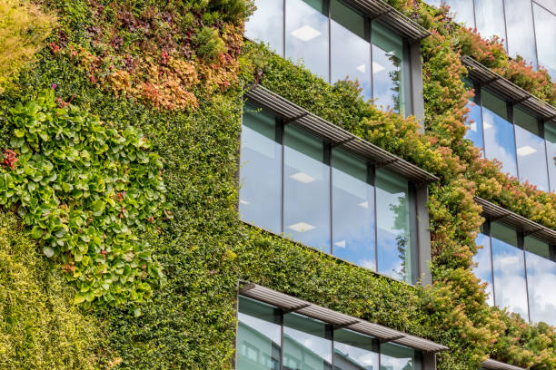 groene architectuur in camden, londen - duurzaam bouwen stockfoto's en -beelden